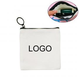 Logo Branded Canvas Coin Purse