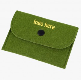 Custom Imprinted Non-Woven Felt Coin Purse  Custom Imprinted Non-Woven Felt Coin Purse
