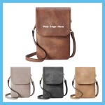 Logo Branded Leather Small Crossbody Bags for Women