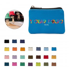 Logo Branded Square Canvas Zero Wallet  Logo Branded Square Canvas Zero Wallet