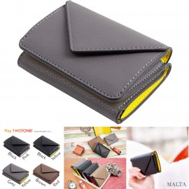 Genuine Leather Trifold Mini Wallet Custom Imprinted