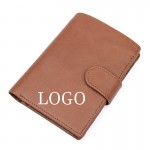 Custom Printed Men's Leather Trifold Wallet with ID Window
