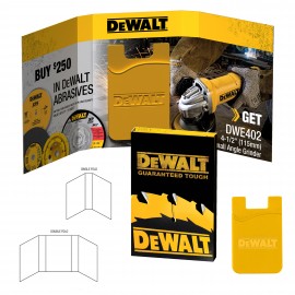 Logo Branded Tek Booklet with Double Pocket Silicone Smart Wallet