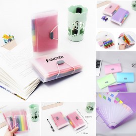 Custom Printed Mini Expanding Folders Accordion File Organizer A6 Plastic Wallet for Cards, Coupons, Receipt, Tax