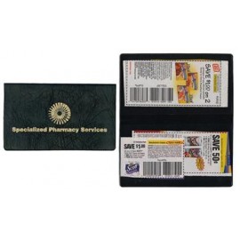 Two Pocket Coupon Case in Executive Vinyl Custom Printed