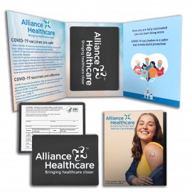 Logo Branded Tek Booklet with Vaccination Card Holder  Logo Branded Tek Booklet with Vaccination Card Holder