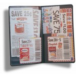 Logo Branded 2-Pocket Vinyl Coupon Saver/ Holder