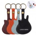 Guitar Shaped Keychain w/ Pick Storage Custom Imprinted