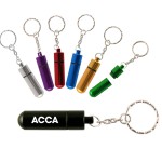 Aluminum Pill Tube w/ Key Chain Custom Imprinted