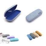 Custom Printed Hard Shell Glasses Case Linen Fabric Sunglasses Case Simple