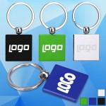 Square Metal Key Ring Custom Printed