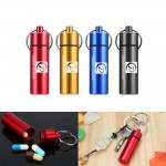 Aluminum Alloy Outdoor Emergency Pills Bottle Logo Branded