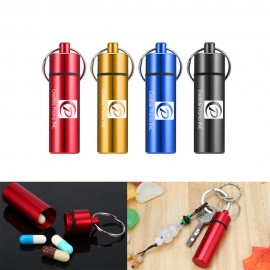 Aluminum Alloy Outdoor Emergency Pills Bottle Logo Branded