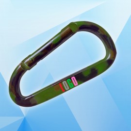 Custom Printed Camouflage Carabiner with Split Key Ring