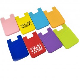 Custom Imprinted 2 Layer Silicone Cellphone Card Sleeve/ Holder Wallet  Custom Imprinted 2 Layer Silicone Cellphone Card Sleeve/ Holder Wallet