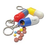 Custom Printed Pill Case Keychain