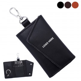 Leather Key Bag Logo Branded