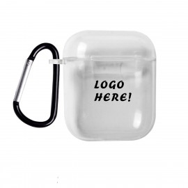 Logo Branded Clear Protective Case for Wireless Bluetooth Earphone w/ Keychain Hook  Logo Branded Clear Protective Case for Wireless Bluetooth Earphone w/ Keychain Hook