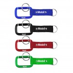 Custom Imprinted Square Carabiner with Plate and Key Ring