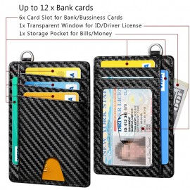 Logo Branded Front Pocket Wallet , RFID Blocking, Credit Card Holder  Logo Branded Front Pocket Wallet , RFID Blocking, Credit Card Holder