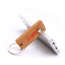 Logo Branded Wooden key Chain And Phone Holder