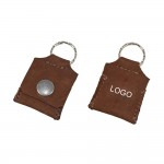 Logo Branded Rustic Leather SD Card Holder With Key Chain