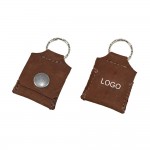 Rustic Leather SD Card Holder With Key Chain Custom Imprinted