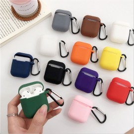 Logo Branded Earbuds Silicone Case With Carabiner  Logo Branded Earbuds Silicone Case With Carabiner