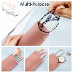 Custom Imprinted Soft Leather Eyeglass Case Portable Glasses Pouch
