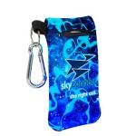Small Neoprene Mobile Accessory Holder with Carabiner 4CP Custom Imprinted