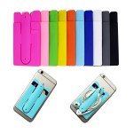 Silicone Cell Phone Wallet With Stand Custom Imprinted
