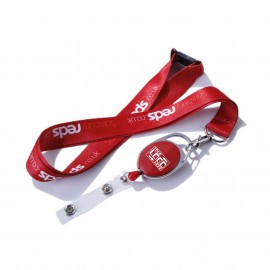 Custom Printed Heat transfer Lanyard W/Badge Holder