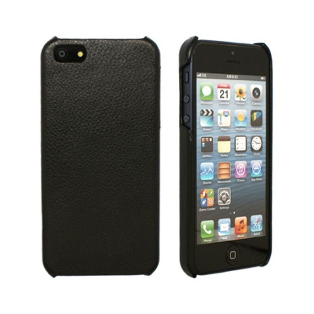 iBank(R) Black Genuine Leather Back Cover Case for iPhone 7/8 Logo Branded iBank(R) Black Genuine Leather Back Cover Case for iPhone 7/8 Logo Branded