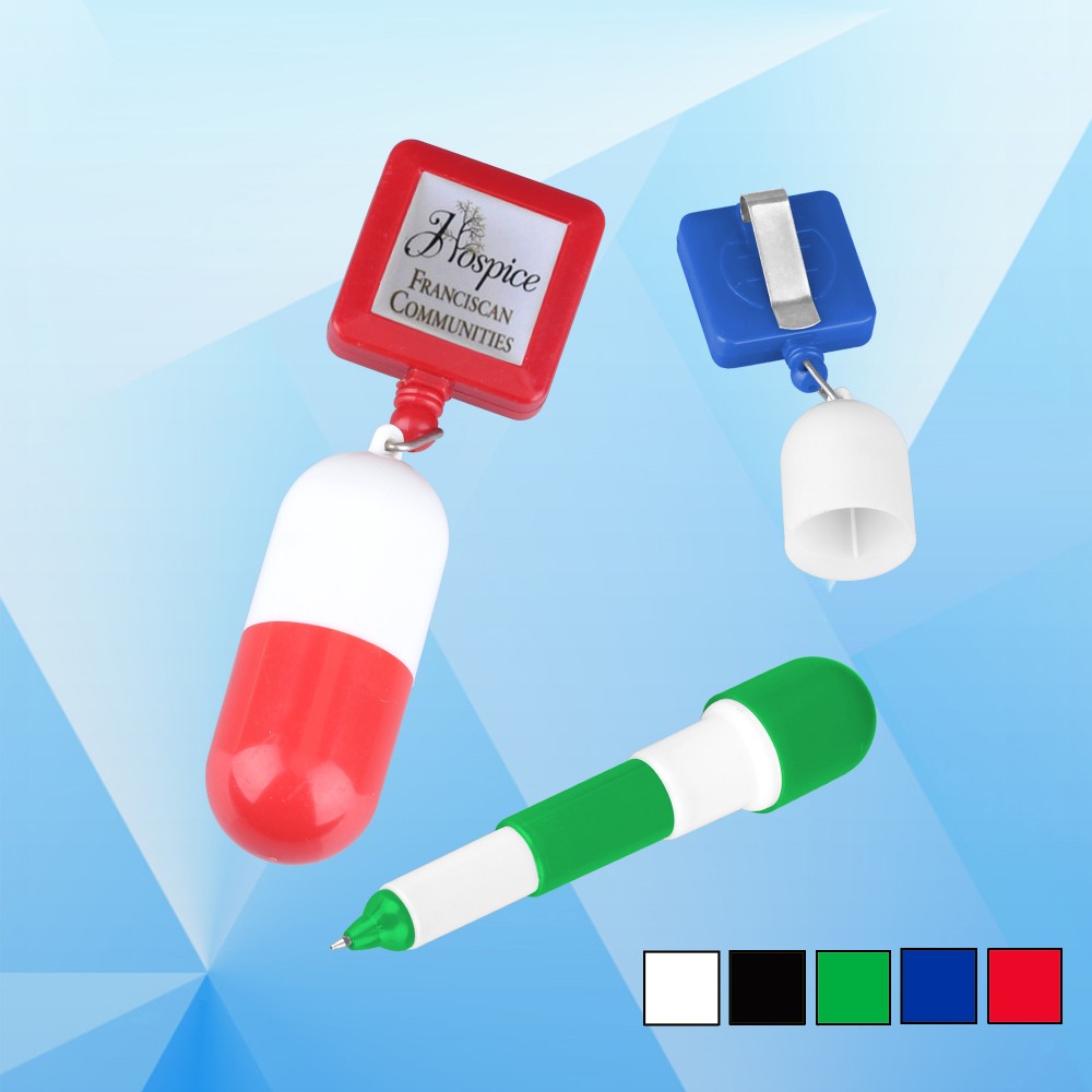 Badge Holder with Retractable Pen Custom Printed Badge Holder with Retractable Pen Custom Printed