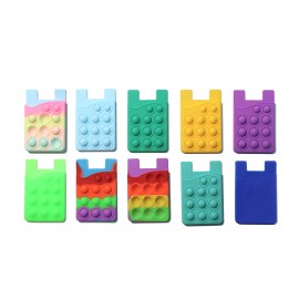 Promo Push Silicone Phone Wallet Custom Imprinted