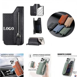 Custom Printed PU Leather Phone Card Holder Stick-On