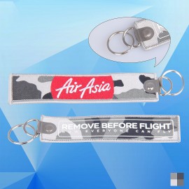 Logo Branded Embroidered Keychain w/ Camouflage Pattern  Logo Branded Embroidered Keychain w/ Camouflage Pattern