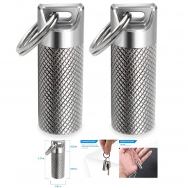 Portable Titanium Waterproof Keychain Pill Holder Custom Imprinted  Portable Titanium Waterproof Keychain Pill Holder Custom Imprinted