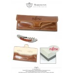 Logo Branded Sommelier's Corkscrew-Florentine Leather