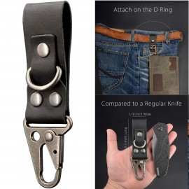 EDC Leather Strap Keychain Holder Logo Branded