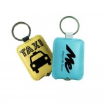 LED Light PU Leather Key Chain Logo Branded