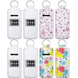 Full Color Lip Balm Holder Keychain Custom Printed  Full Color Lip Balm Holder Keychain Custom Printed