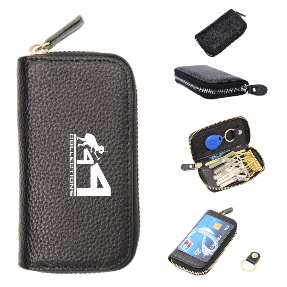 Logo Branded Zipper Multifunction Key Bags