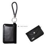 Custom Imprinted Envelope PU Leather Card Case With Keychain
