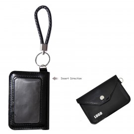 Custom Imprinted Envelope PU Leather Card Case With Keychain  Custom Imprinted Envelope PU Leather Card Case With Keychain