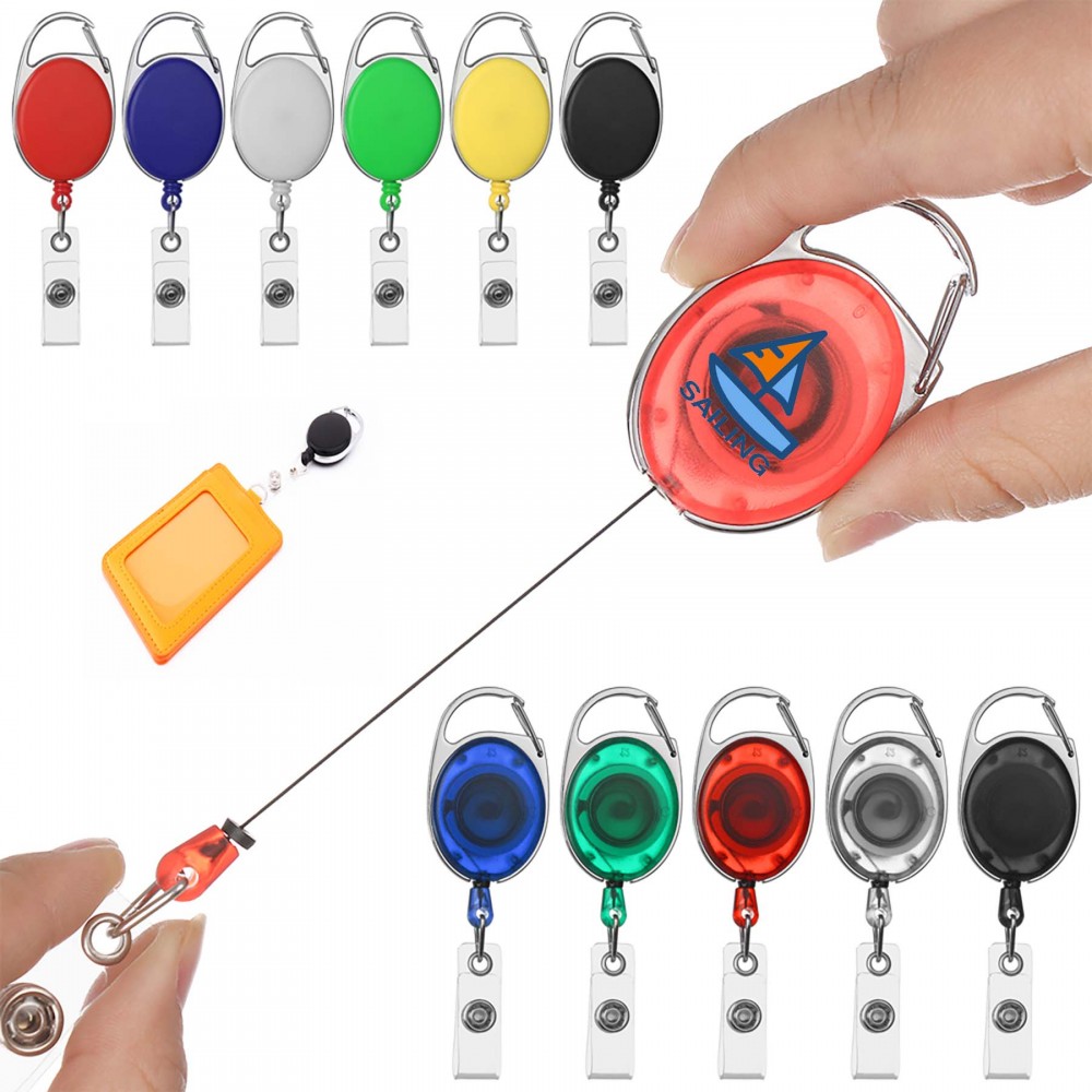 Clip-On Retractable Badge Holder Custom Imprinted Clip-On Retractable Badge Holder Custom Imprinted