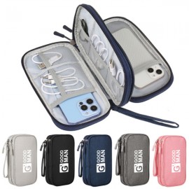 Small Two Layers Electronics Organizer Bag Logo Branded