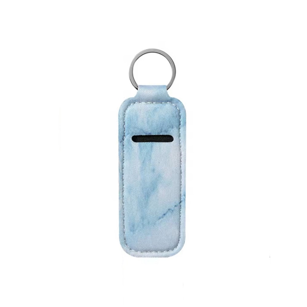 Rectangle Shape Lip Balm Holder Keychain Logo Branded