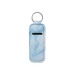 Rectangle Shape Lip Balm Holder Keychain Logo Branded
