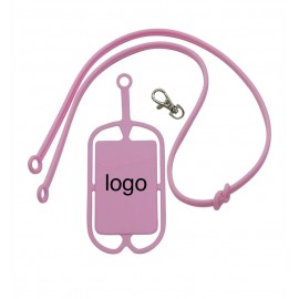 Custom Imprinted Silicone Lanyard With Phone Holder & Wallet